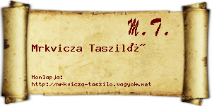 Mrkvicza Tasziló névjegykártya